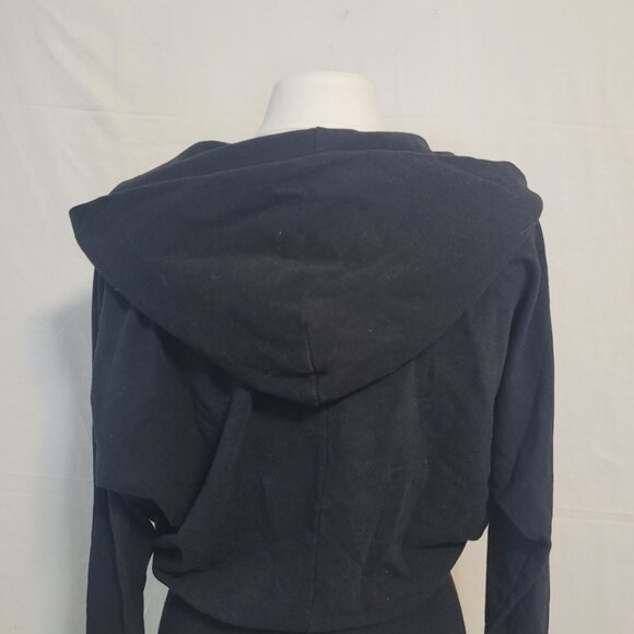 Community Black Zip Front Hooded Jacket Size M - Picture 6 of 12